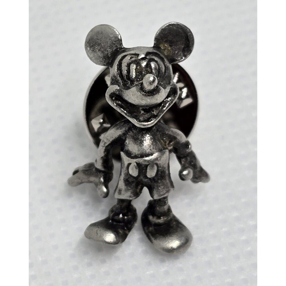 Disney Mickey Mouse Silver Tone Pin Lapel